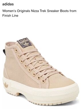adidas Women’s High-Top Platform Sneakers in Beige/Tan size 6.5